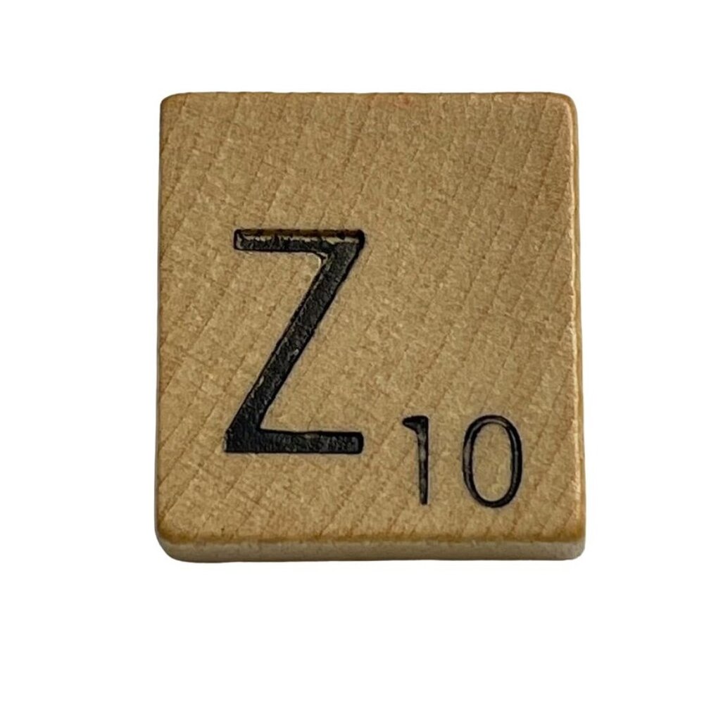 Scrabble Game Piece Letter Z Replacement Wood Tile Genuine Standard Edition mq